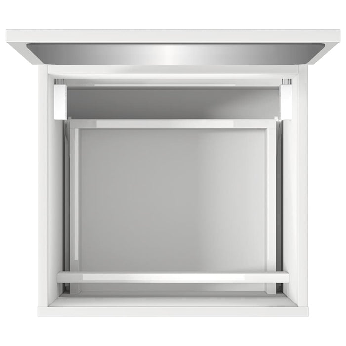 Mobile da Bagno con Specchio Bianco in Legno Multistrato 804863