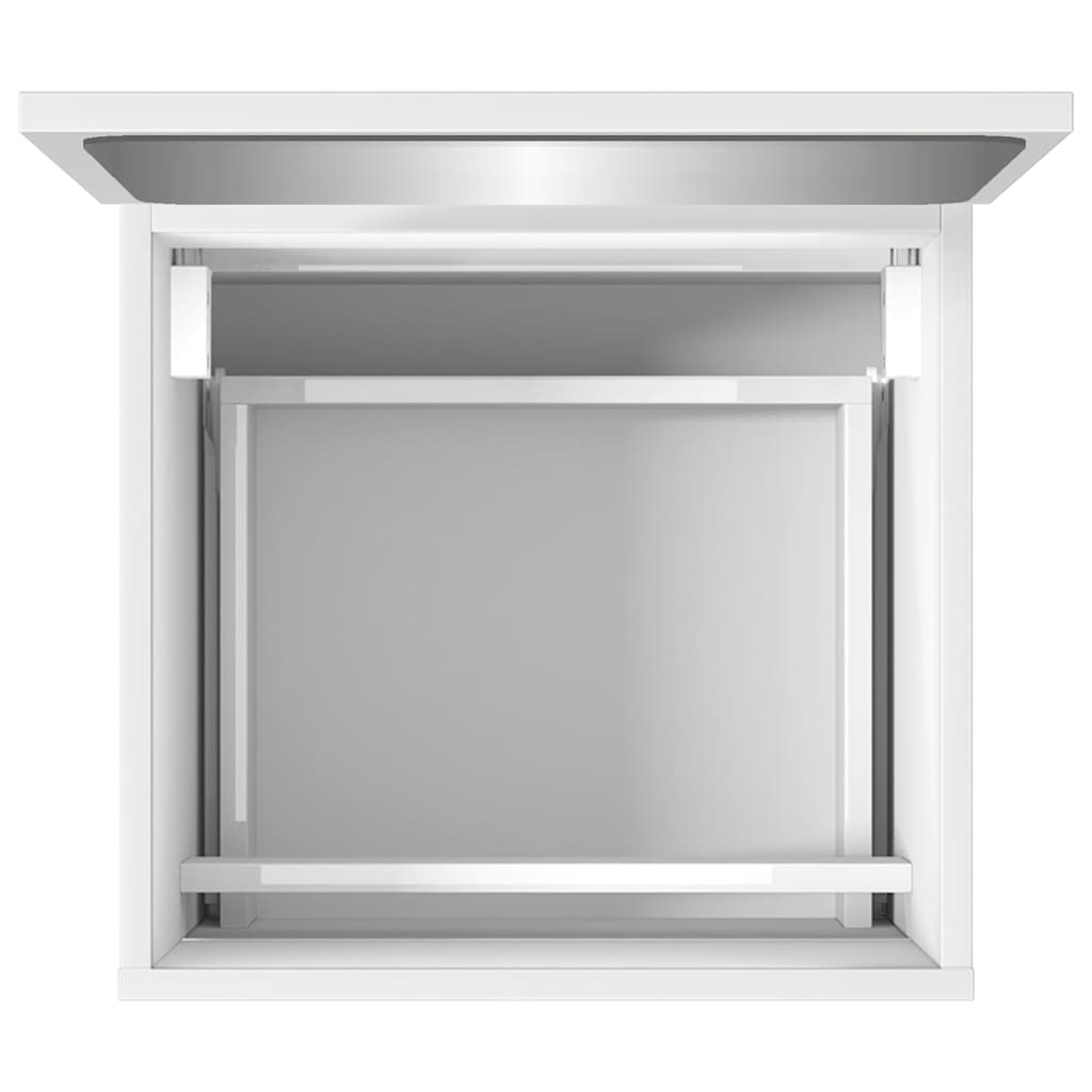 Mobile da Bagno con Specchio-Armadietto a Specchio da Bagno Bianco in Legno Multistrato 204523