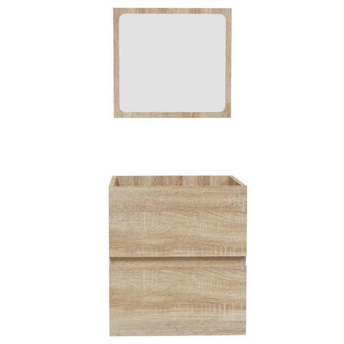 Mobile da Bagno con Specchio-Armadietto a Specchio da Bagno Rovere Sonoma in Legno Multistrato 566434