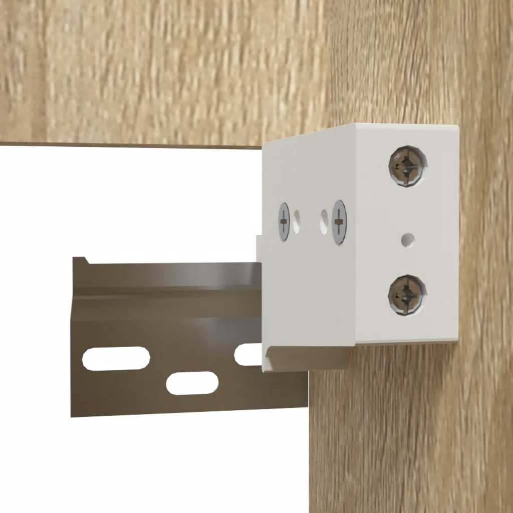 Mobile da Bagno con Specchio Rovere Sonoma in Legno Multistrato cod mxl 19454