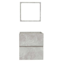 Mobile da Bagno con Specchio Grigio Cemento Legno Multistrato 804867