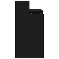 Scrivania tavolo postazione mobile porta computer studio con luci LED 97 x 45 x 90 cm derivati ​​del legno nero 02_0023434