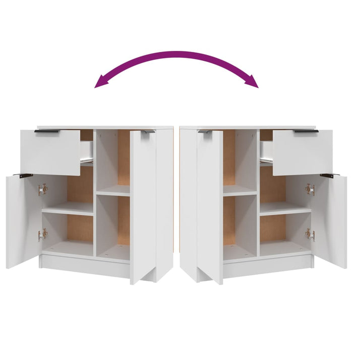 Credenza Bianca 60x30x70 cm in Legno Multistrato 811106