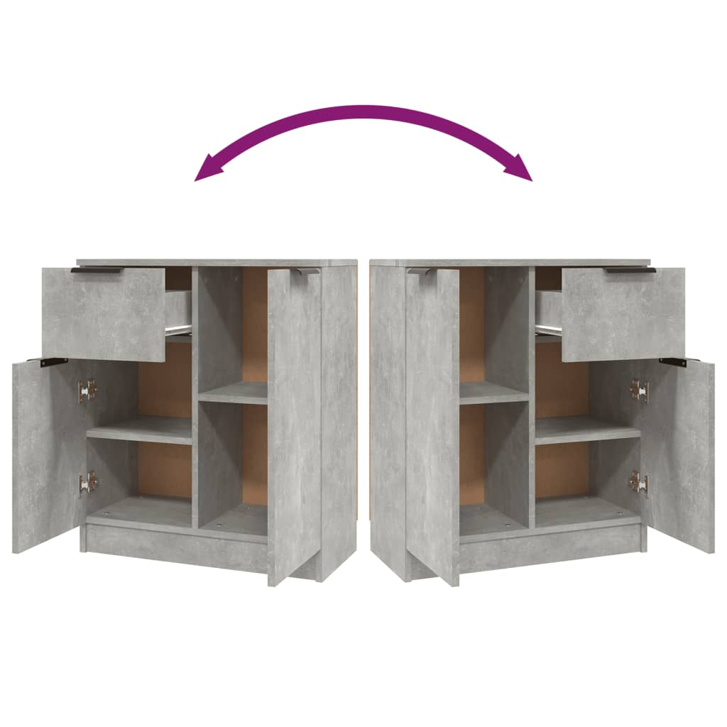 Credenza Grigio Cemento 60x30x70 cm in Legno Multistrato 811110