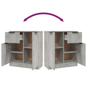 Credenza Grigio Cemento 60x30x70 cm in Legno Multistrato 811110