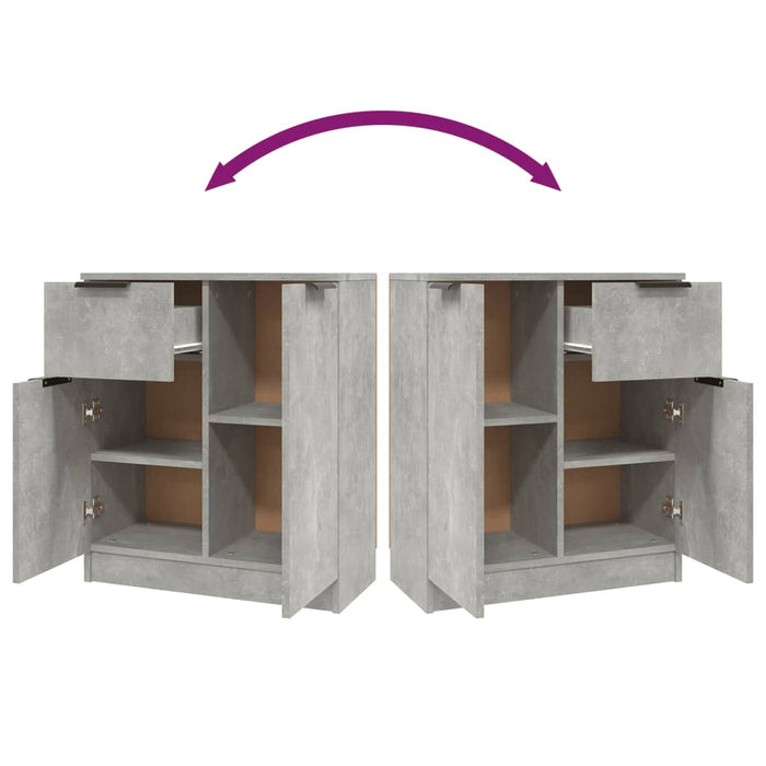 Credenza Grigio Cemento 60x30x70 cm in Legno Multistrato 811110