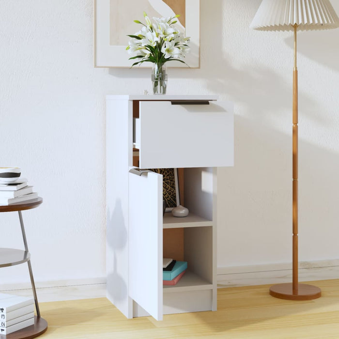 Credenza-Buffet-Armadio da cucina Bianca 30x30x70 cm in Legno Multistrato 261155