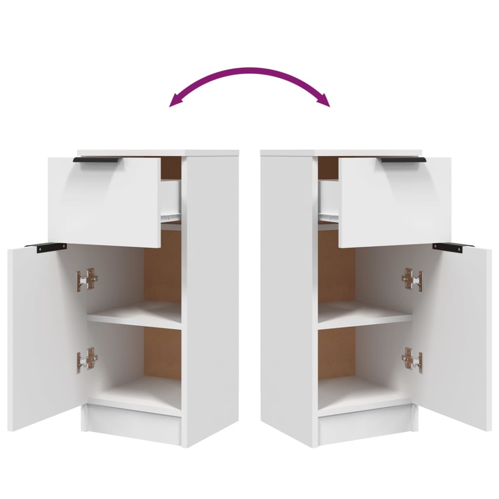 Credenza Bianca 30x30x70 cm in Legno Multistrato 811115