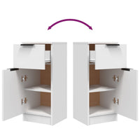 Credenza-Buffet-Armadio da cucina Bianca 30x30x70 cm in Legno Multistrato 261155