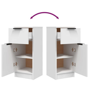 Credenza-Buffet-Armadio da cucina Bianca 30x30x70 cm in Legno Multistrato 261155