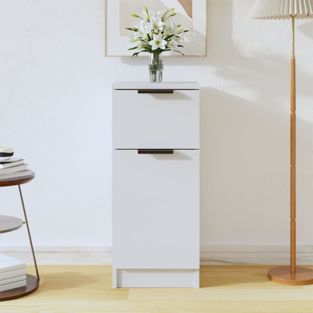 Credenza-Buffet-Armadio da cucina Bianca 30x30x70 cm in Legno Multistrato 261155