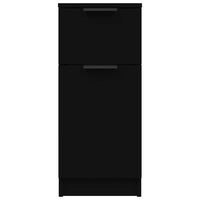 Credenza-Buffet-Armadio da cucina Nera 30x30x70 cm in Legno Multistrato 742675