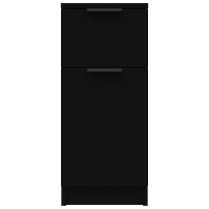 Credenza-Buffet-Armadio da cucina Nera 30x30x70 cm in Legno Multistrato 742675