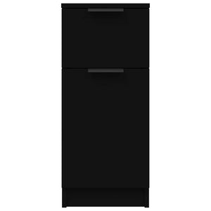 Credenza Nera 30x30x70 cm in Legno Multistrato 811117