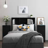 Credenze 2 pz Nere 30x30x70 cm in Legno Multistrato 811118