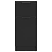 Credenze 2 pz Nere 30x30x70 cm in Legno Multistrato 811118