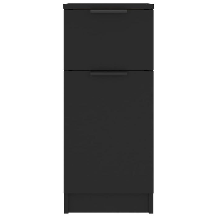 Credenze 2 pz Nere 30x30x70 cm in Legno Multistrato 811118