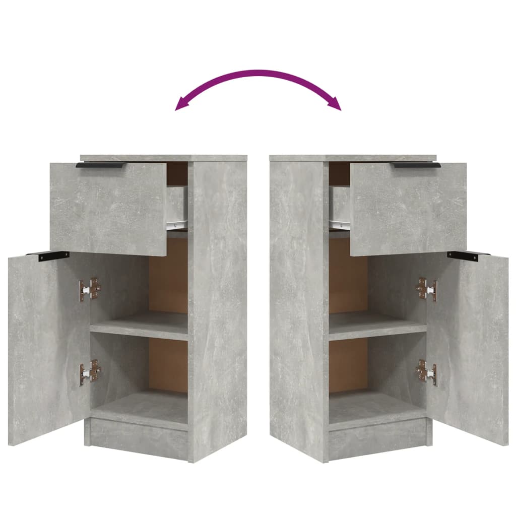 Credenza Grigio Cemento 30x30x70 cm in Legno Multistrato 811123