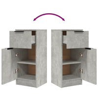 Credenza Grigio Cemento 30x30x70 cm in Legno Multistrato 811123