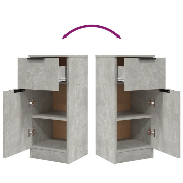 Credenza Grigio Cemento 30x30x70 cm in Legno Multistrato 811123