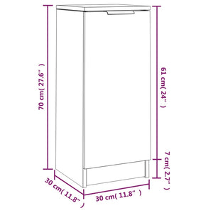 Credenza cassettiera mobile contenitore organizer cucina soggiorno salotto 30 x 30 x 70 cm legno ingegnerizzato bianco 02_0030221