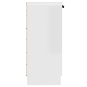 Credenza Bianco Lucido 30x30x70 cm in Legno Multistrato cod mxl 65688