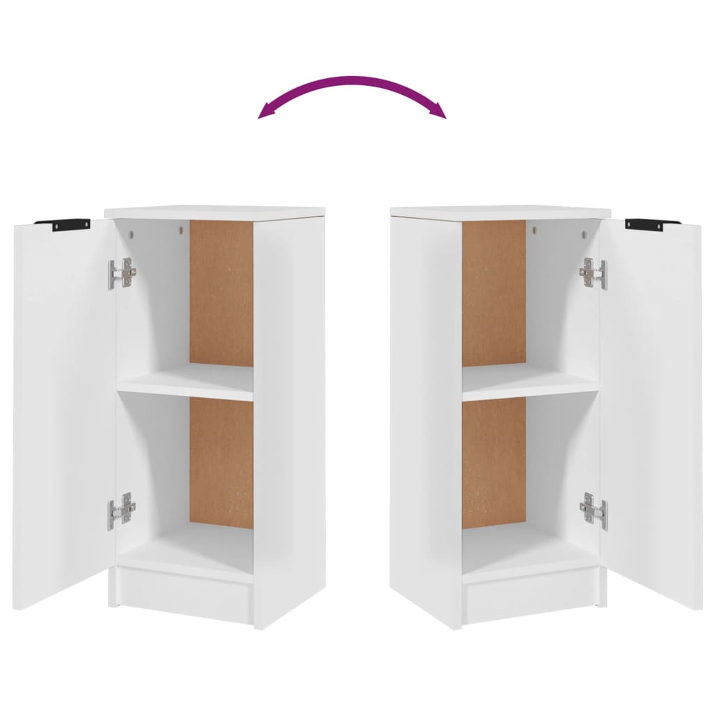 Credenza Bianco Lucido 30x30x70 cm in Legno Multistrato cod mxl 65688