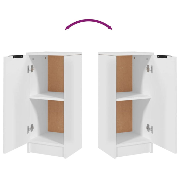 Credenza Bianco Lucido 30x30x70 cm in Legno Multistrato cod mxl 65688