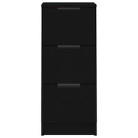 Credenza Nera 30x30x70 cm in Legno Multistrato 811153