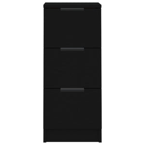 Credenza Nera 30x30x70 cm in Legno Multistrato 811153