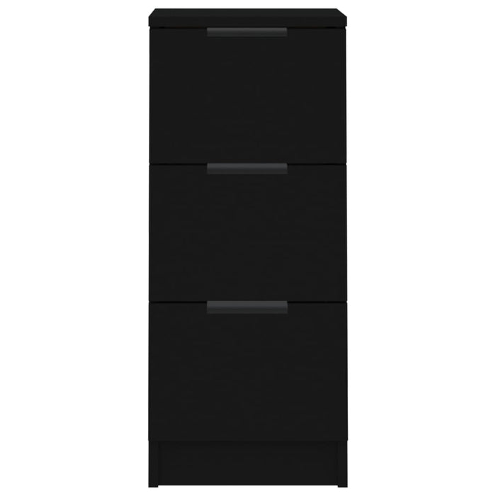 Credenza Nera 30x30x70 cm in Legno Multistrato 811153