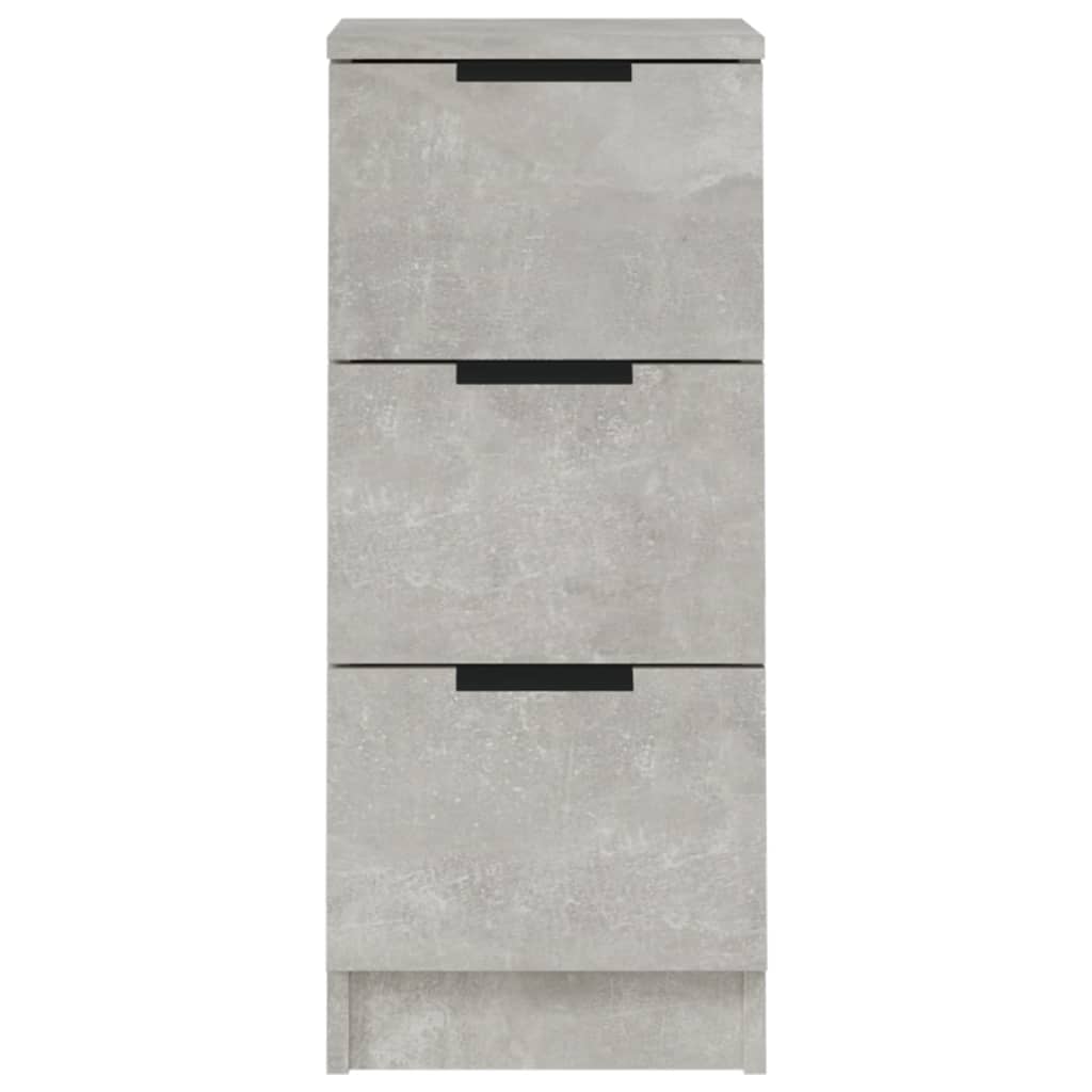 Credenze 2 pz Grigio Cemento 30x30x70 cm in Legno Multistrato 811160
