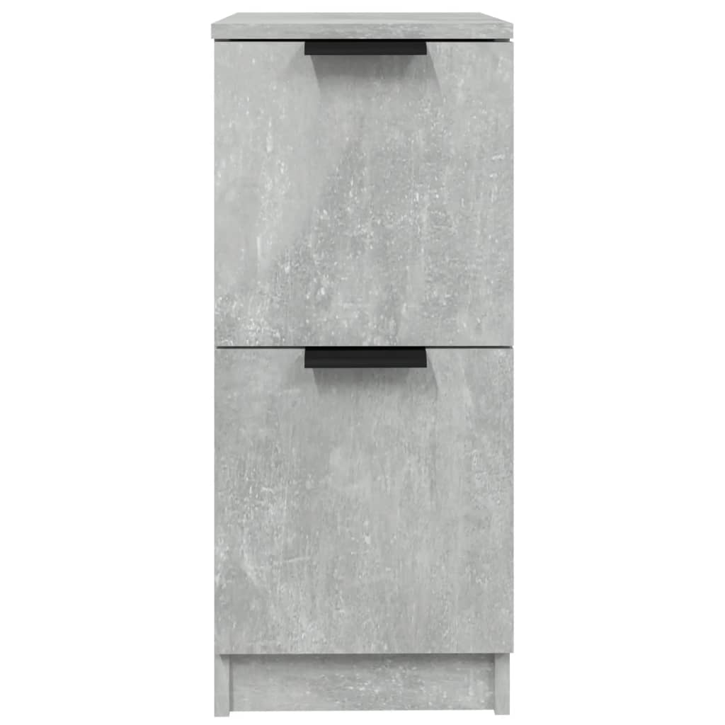 Credenze 2 pz Grigio Cemento 30x30x70 cm in Legno Multistrato 811178
