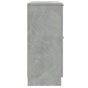 Credenze 2 pz Grigio Cemento 30x30x70 cm in Legno Multistrato 811178