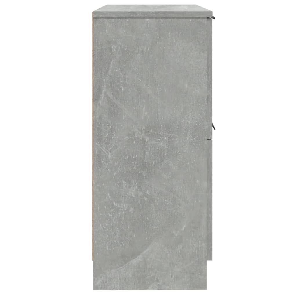 Credenze 2 pz Grigio Cemento 30x30x70 cm in Legno Multistrato 811178