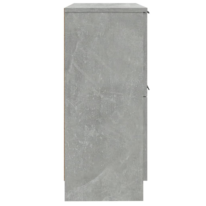 Credenze 2 pz Grigio Cemento 30x30x70 cm in Legno Multistrato 811178