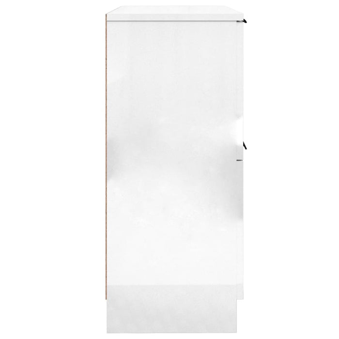 Credenze 2 pz Bianco Lucido 30x30x70 cm in Legno Multistrato cod mxl 6415