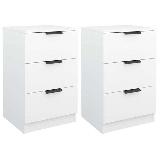 Comodini 2 pz Bianchi 40x36x65 cm 811269