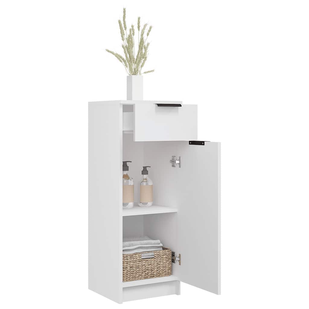 Armadio da Bagno Bianco 32x34x90 cm in Legno Multistrato cod mxl 53650