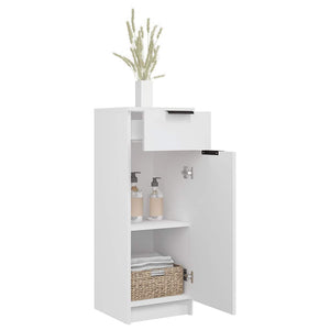 Armadio da Bagno Bianco 32x34x90 cm in Legno Multistrato cod mxl 53650