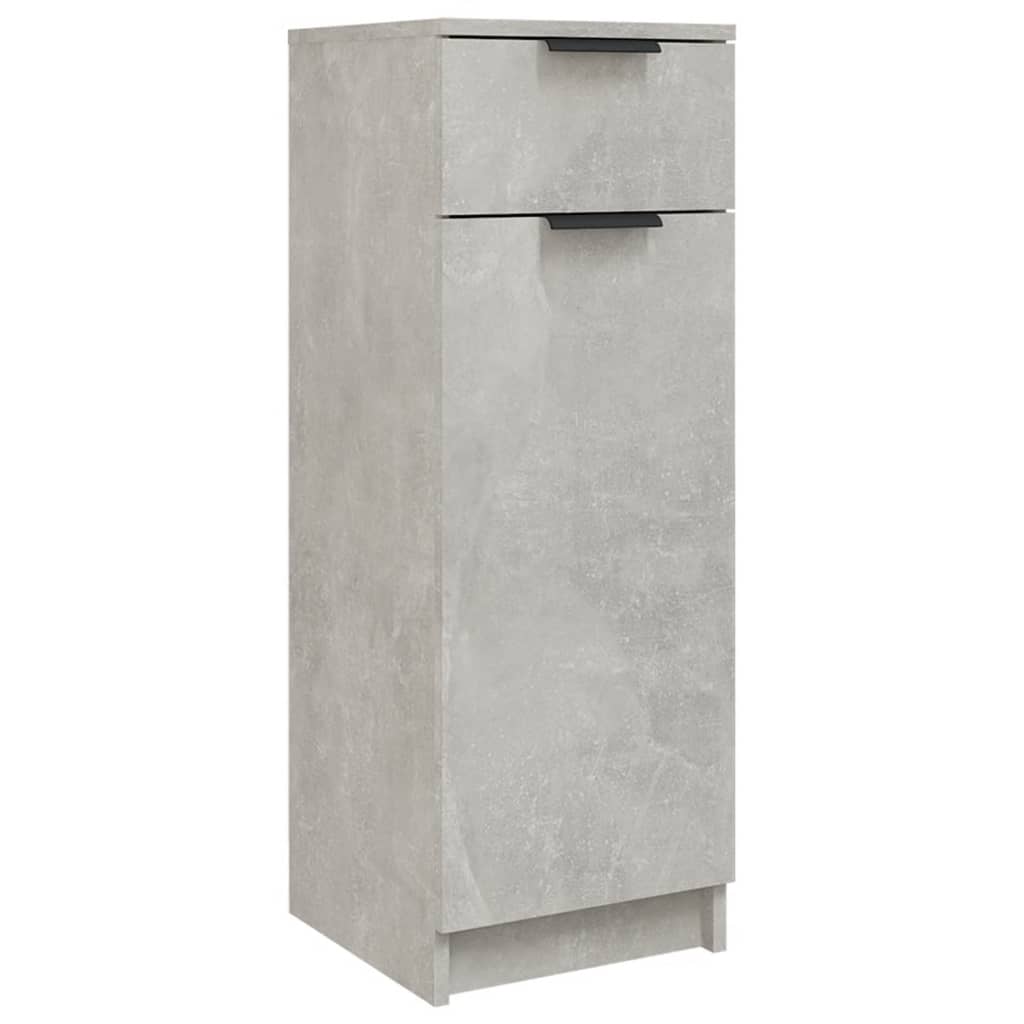 Armadio da Bagno Grigio Cemento 32x34x90cm in Legno Multistrato 811290