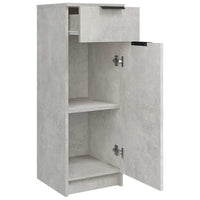 Armadio da Bagno Grigio Cemento 32x34x90cm in Legno Multistrato 811290