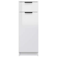 Armadio da Bagno Bianco Lucido 32x34x90 cm in Legno Multistrato cod mxl 50310