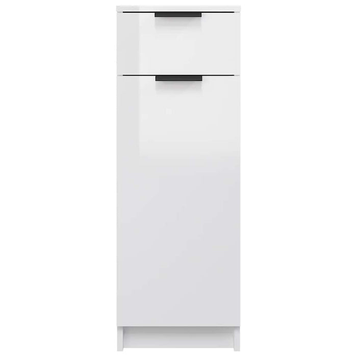 Armadio da Bagno Bianco Lucido 32x34x90 cm in Legno Multistrato cod mxl 50310