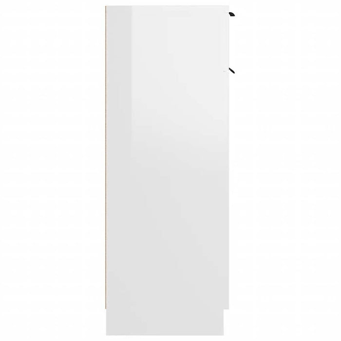 Armadio da Bagno Bianco Lucido 32x33,5x90 cm in Legno Multistrato 811292