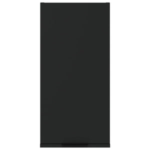 Mobile da Bagno a Parete Nero 32x20x67 cm