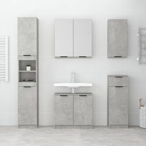 Mobile da Bagno a Parete Grigio Cemento 32x20x67 cm 811299