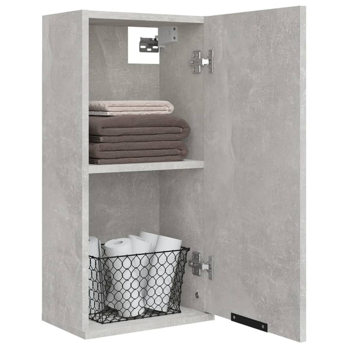 Mobile da Bagno a Parete Grigio Cemento 32x20x67 cm 811299