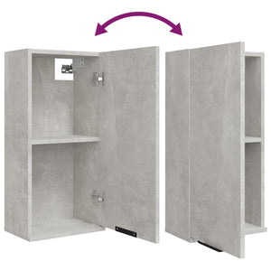 Mobile da Bagno a Parete Grigio Cemento 32x20x67 cm 811299