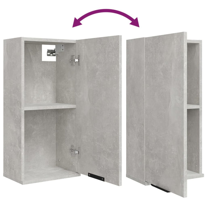 Mobile da Bagno a Parete Grigio Cemento 32x20x67 cm 811299